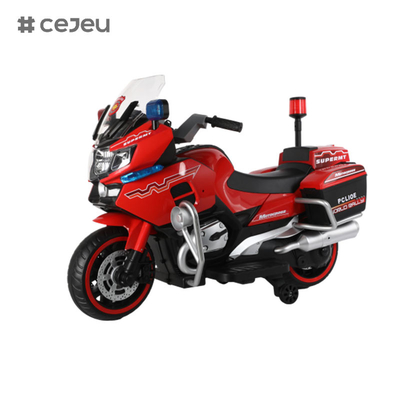 Para rapazes e raparigas de 3 a 8 anos a conduzir motocicletas policiais com duas rodas de equilíbrio, luzes e música