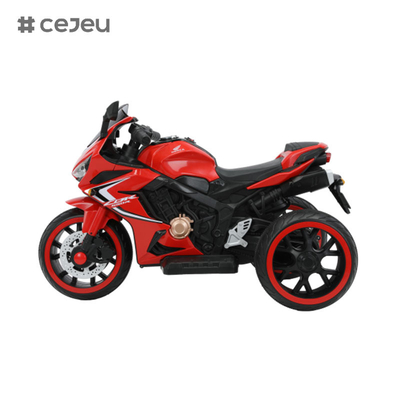 Para rapazes e raparigas de 3 a 8 anos de idade motocicleta de 12 V, bateria motor de 3 rodas brinquedo, Bluetooth, música, luz LED
