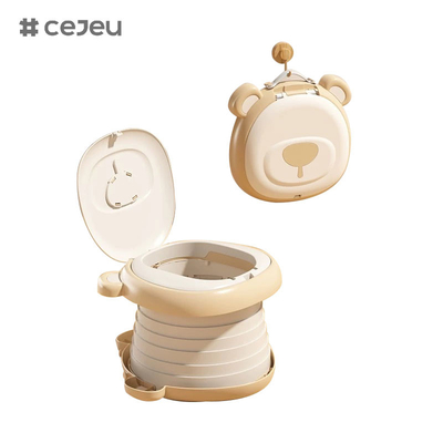 6921 Toalete dobrável, em forma de urso, de uma chave dobrável/toalete portátil/armazenamento rápido/facil de limpar/com saco de corda