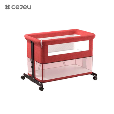 Cama de bebê 3 em 1, berço dobrável com mosquiteiro, colchão incluído, berço ajustável para bebês recém-nascidos