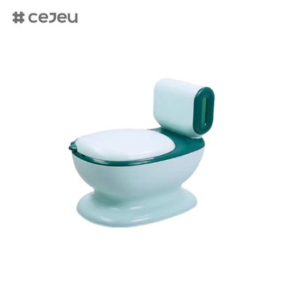 CJ-QC9991 Toalete infantil simulado com música de descarga, casa de banho e desenho animado de bebê de 2 a 4 a 6 a 8 anos