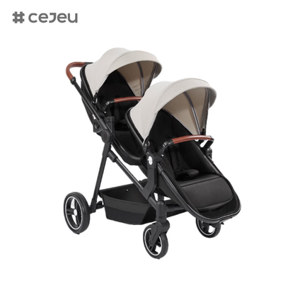 CJ-PSD-S600T Novo Design Plegavel Desmontável Carrinho de Bebê Duplo Carrinho de Bebê Duplo Para Bebês de 0-3 Anos