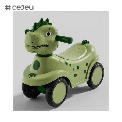 CJ-BNQ-609 Carro de brinquedo infantil de quatro rodas para passeio, carrinho de criança, 1-3 anos, carro de bebê com escorregador e balanço