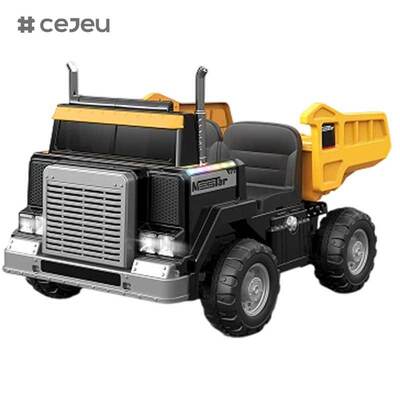 CJ-JJ-8500B 12V Elétrico Ride-on Car Toys para Crianças Excavadora Caminhão de plástico de lixo com grande assento bateria Power Drive