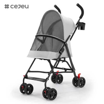 CJ-KBL-CW901 Carrinho de luxo dobrável para animais de estimação para gatos e cães, carrinho portátil para cães, carrinho para animais de estimação leve