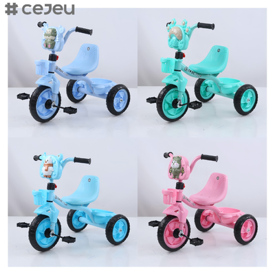 Triciclo Infantil em Forma de Desenho Animado com Luz e Música, Venda Direta de Fábrica CJ-BDW-1102, Material Plástico para Crianças de 2 a 7 Anos