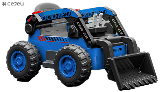 New Holland Licensed 12V Electric Excavator Vehicle Construction Truck com controle remoto, balde ajustável