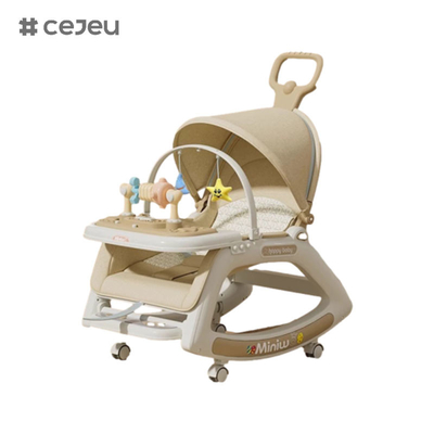 Para rapazes e raparigas, CJ-718-4, artefacto de bebé com cadeira calmante, 4 em 1, padrão de balanço padrão de cadeira alta padrão fixo