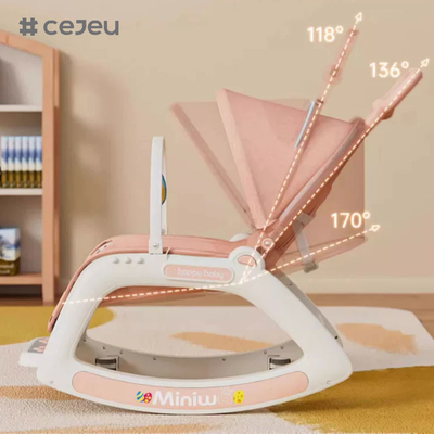Para rapazes e raparigas, CJ-718-5, cadeira confortável artefato do bebê, 5 em 1, padrão de balanço padrão de cadeira alta padrão fixo