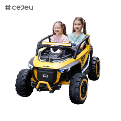 CJ-8809 Seater Kids Drive em UTV Car, com 12V7AH*1 4x390 Motor,2.4G RC, assento de couro, música, LED, Bluetooth, USB