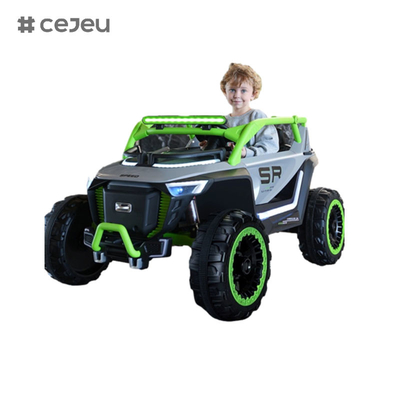 CJ-8809 Seater Kids Drive em UTV Car, com 12V7AH*1 4x390 Motor,2.4G RC, assento de couro, música, LED, Bluetooth, USB