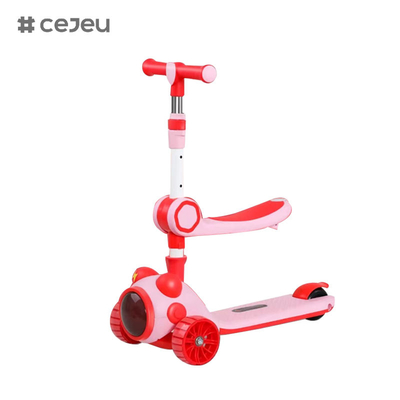 com luzes, música, assentos, grande volante flash3 cores disponíveisTamanho do pacote 67*50*62cm, adequado para meninos e meninas scooter
