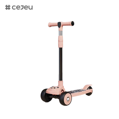CJ-E300-2, padrão panda, com luzes, música, manobra pode ser ajustado 68-85cm, crianças de diferentes alturas podem jogar