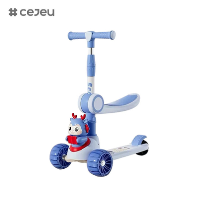 CJ-6333, com luzes/música/roteiras grandes/chassi de dois andares,Purpura/rosa/verde/azul, 4 opções de cores,Para meninos e meninas