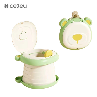 6921 Toalete dobrável, em forma de urso, de uma chave dobrável/toalete portátil/armazenamento rápido/facil de limpar/com saco de corda