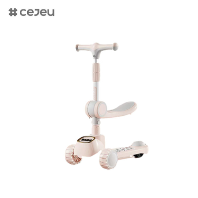 CJ-903, com rodas dianteiras em PU, que piscam, rodas traseiras em PVC comum, luzes musicais, rosa, branco, cinza, três cores