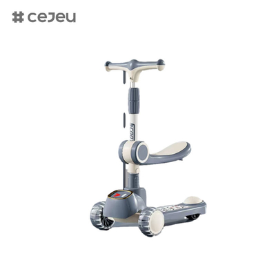 CJ-903, com rodas dianteiras em PU, que piscam, rodas traseiras em PVC comum, luzes musicais, rosa, branco, cinza, três cores