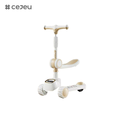 CJ-903, com rodas dianteiras em PU, que piscam, rodas traseiras em PVC comum, luzes musicais, rosa, branco, cinza, três cores