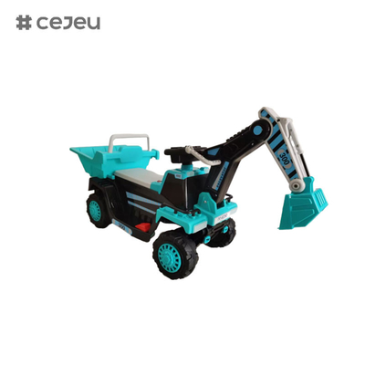 CJ-CT-300, com motor 6V4.5A*1 380 Braço de escavação manual Função de educação precoce História musical Inglês USB MP3 Bluetooth LED