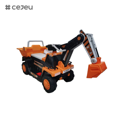 CJ-CT-300, com motor 6V4.5A*1 380 Braço de escavação manual Função de educação precoce História musical Inglês USB MP3 Bluetooth LED