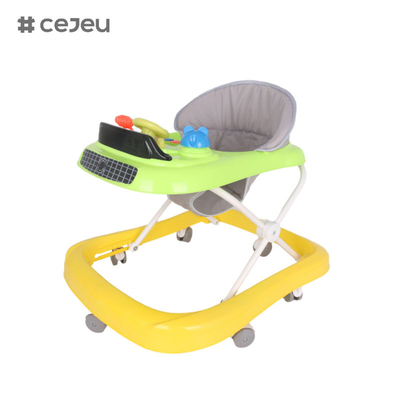 CJ-1166, baby walker, Música 3 Ajustador de altura Roda silenciosa*6 Almofada: Linho