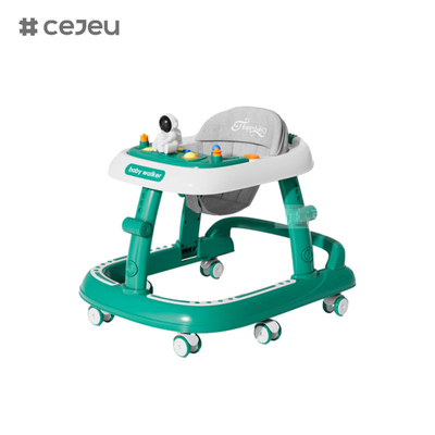 CJ-5688, baby walker, Música 7 Ajustador de altura Roda silenciosa*6 Almofada: Linho Um clique dobrável, Vermelho Verde Preto