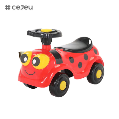 CJ-102, Carro para crianças de 1 a 3 anos, scooter de bebê, iluminação musical, quatro rodas anti-deslocamento, com luzes/música no fundo.
