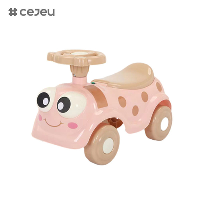 CJ-102, Carro para crianças de 1 a 3 anos, scooter de bebê, iluminação musical, quatro rodas anti-deslocamento, com luzes/música no fundo.