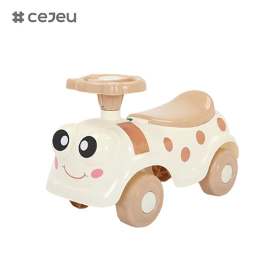 CJ-102, Carro para crianças de 1 a 3 anos, scooter de bebê, iluminação musical, quatro rodas anti-deslocamento, com luzes/música no fundo.