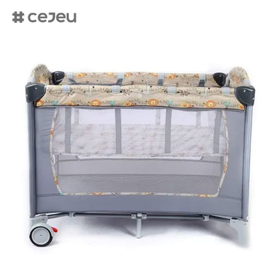 CJ-CB-YXC0001 Cama do lado da cama do bebê Cesto de dormir Costura Cama infantil Cama móvel de armazenamento dobrável Berço