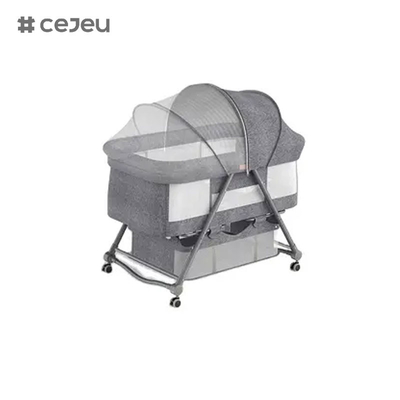 CJ-BJJ-001 Berço de bebê de altura ajustável Cama de berço de bebê de altura ajustável Berço com berço 300D pano de linho quatro cores