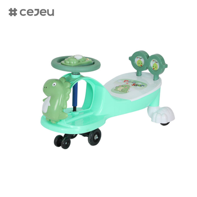 WLF-9666 Design criativo seguro saudável mão-de-obra plástico porta-bicicletas brinquedos de bebê crianças carro balanço,com música / corda