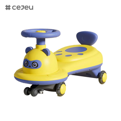 Carrinho infantil de 2 a 6 anos, carro universal para bebés, forma de panda, pode sentar e deslizar, relógio silencioso anti-rolove