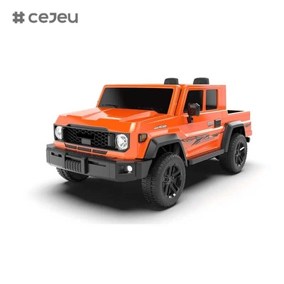 CJ-TTXB-HZBB-985 2025 Novo caminhão elétrico 4WD Crianças de 4x4 rodas 3-8 anos de idade 2 assentos RC off-road com bateria