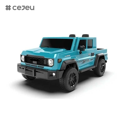 CJ-TTXB-HZBB-985 2025 Novo caminhão elétrico 4WD Crianças de 4x4 rodas 3-8 anos de idade 2 assentos RC off-road com bateria