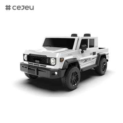 CJ-TTXB-HZBB-985 2025 Novo caminhão elétrico 4WD Crianças de 4x4 rodas 3-8 anos de idade 2 assentos RC off-road com bateria