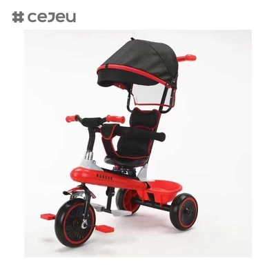 CJ-XSS-NW820 Triciclo infantil de luxo com pedal Peças sobressalentes para o passeio divertido dos jovens com guarda-chuva 4 em 1 Triciclo infantil