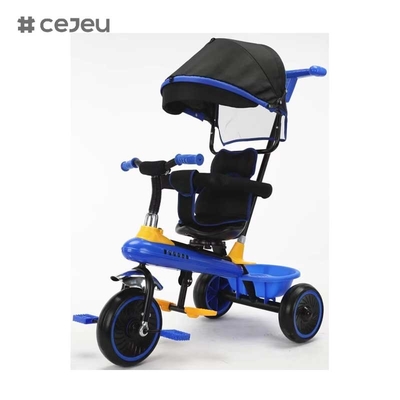 CJ-XSS-NW820 Triciclo infantil de luxo com pedal Peças sobressalentes para o passeio divertido dos jovens com guarda-chuva 4 em 1 Triciclo infantil
