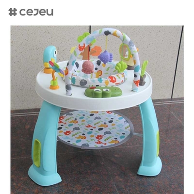 CJ-XTD-901 3-em-1 Multifuncional Mesa de atividades infantis Baby Walker e interessante bloco de construção conjunto com estrutura de plástico
