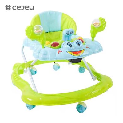 CJ-BLM-903 2022 Smart Light Musical Baby Walker Chair Child Plastic Activity Dining and Feeding Walker com cadeira de rodas e brinquedos