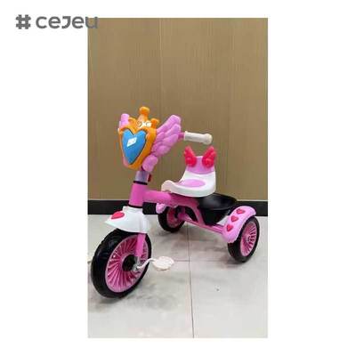 CJ-QK-703 Triciclo Andador de Plástico para Bebês e Crianças para Jardim de Infância, Idade de 2 a 4 Anos