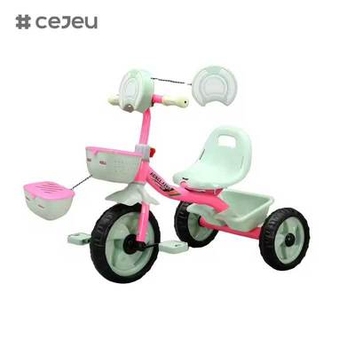 CJ-HLZ-791 Triciclo pedal infantil Design frontal elegante Equipado com música e luzes Novo modelo de triciclo infantil