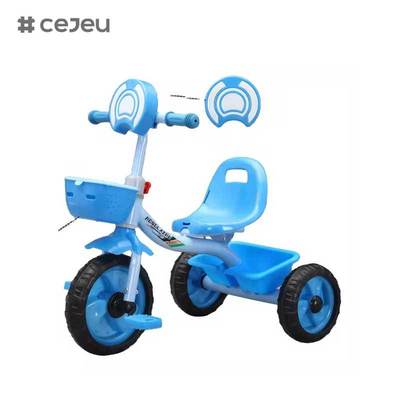 CJ-HLZ-791 Triciclo pedal infantil Design frontal elegante Equipado com música e luzes Novo modelo de triciclo infantil