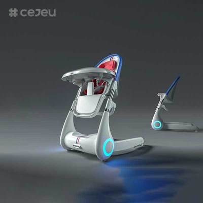 CJ-LL-MY-08 Cadeira de balanço elétrica multifuncional 4 em 1 para bebês, ajuste de altura, cadeira alta para bebês, design novo, luxuosa, multifuncional, 4 em 1, cadeira de alimentação dobrável para bebês, cadeira alta, alimentação para bebês, vime para crianças