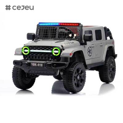 CJ-YBK-919 Carro Elétrico Infantil com Controle Remoto 12V Unissex para Crianças de 5 a 7 Anos, Material Plástico com 4 Rodas e Função MP3