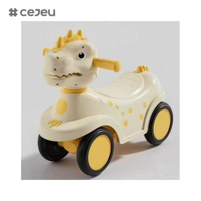 CJ-BNQ-609 Carro de brinquedo infantil de quatro rodas para passeio, carrinho de criança, 1-3 anos, carro de bebê com escorregador e balanço