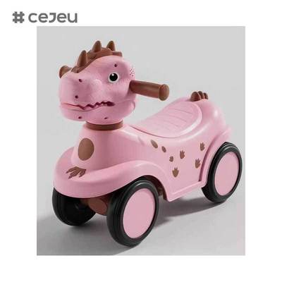 CJ-BNQ-609 Carro de brinquedo infantil de quatro rodas para passeio, carrinho de criança, 1-3 anos, carro de bebê com escorregador e balanço
