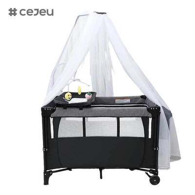 CJ-DM-YC-501 Colchão de bebê dobrável Criação de berço de bebê grande cama, portátil, móvel, cama balançante para recém-nascidos