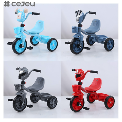 Triciclo Infantil em Forma de Desenho Animado com Luz e Música, Venda Direta de Fábrica CJ-BDW-1102, Material Plástico para Crianças de 2 a 7 Anos