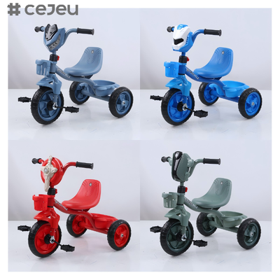 Triciclo Infantil em Forma de Desenho Animado com Luz e Música, Venda Direta de Fábrica CJ-BDW-1102, Material Plástico para Crianças de 2 a 7 Anos